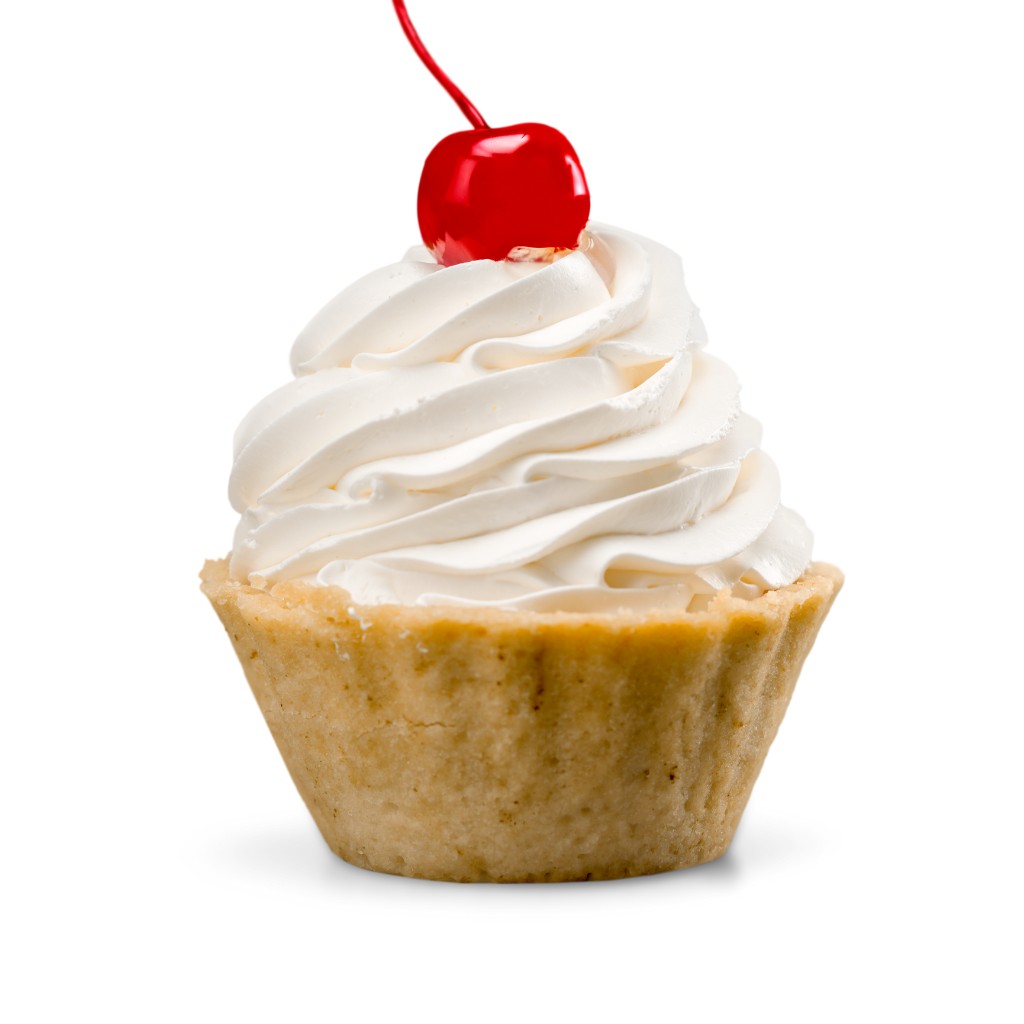 muffin con crema batida